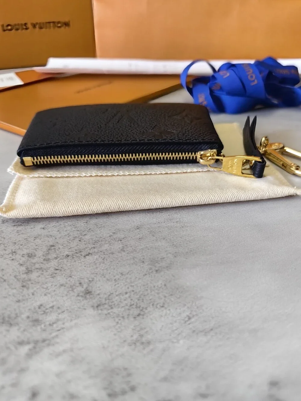 Louis Vuitton Black Monogram Key Pouch